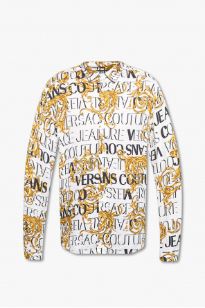 VERSACE ロコフリントクルネックTシャツ 10116941A08584 1W000 Medusa Head Logo Print T-Shirt - Hionidis Mankind